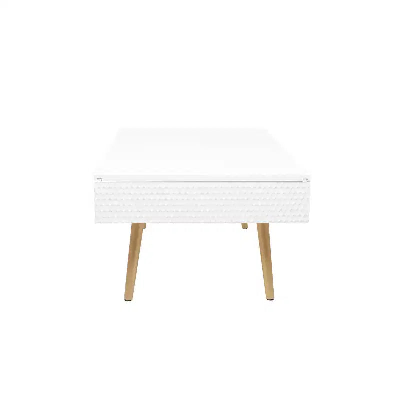 Table basse contemporaine en bois blanc