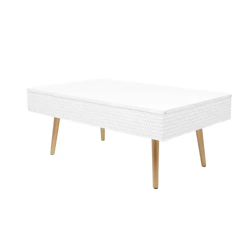 Table basse contemporaine en bois blanc