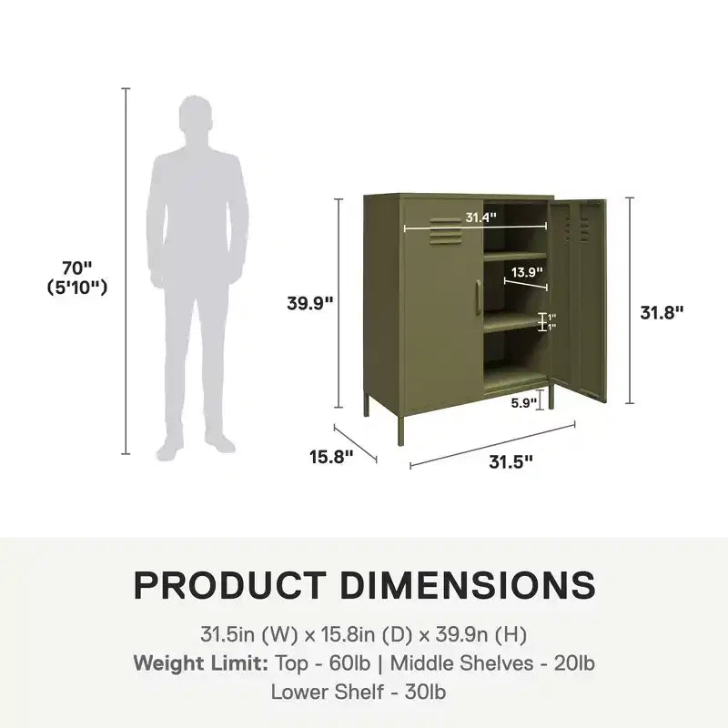 Armoire de rangement métallique