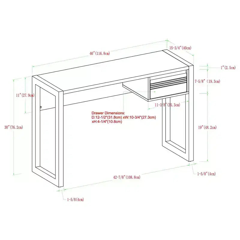 Bureau Tone avec tiroir rainuré