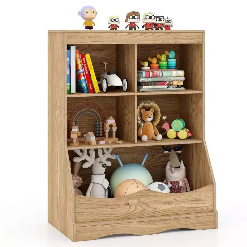 Bac de rangement multifonctionnel pour jouets et bibliothèque pour enfants