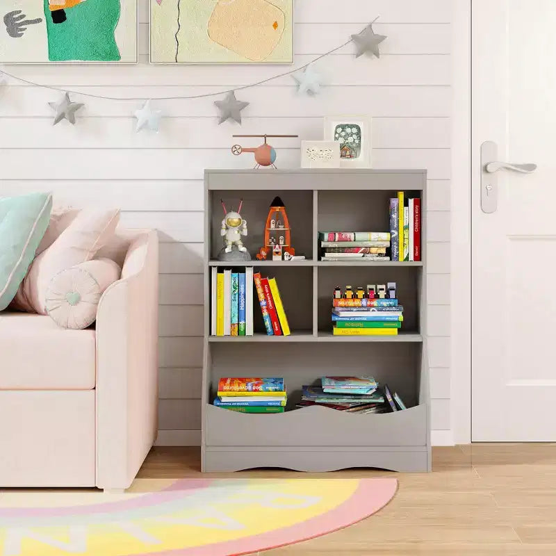 Bac de rangement multifonctionnel pour jouets et bibliothèque pour enfants