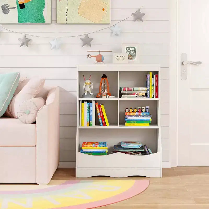 Bac de rangement multifonctionnel pour jouets et bibliothèque pour enfants