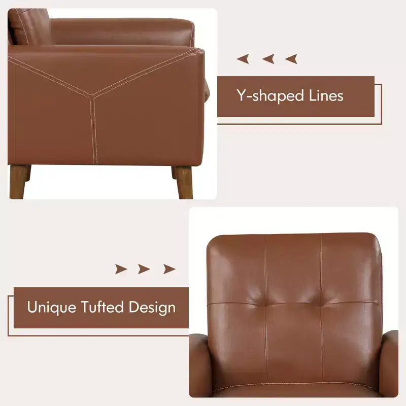 Fauteuil moderne en cuir PU