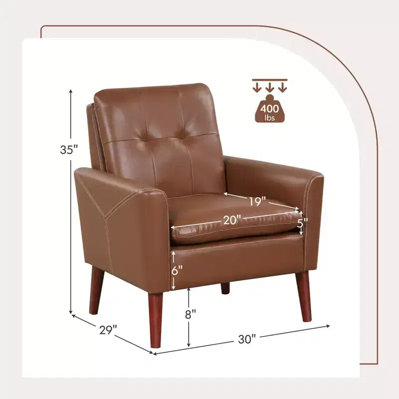 Fauteuil moderne en cuir PU