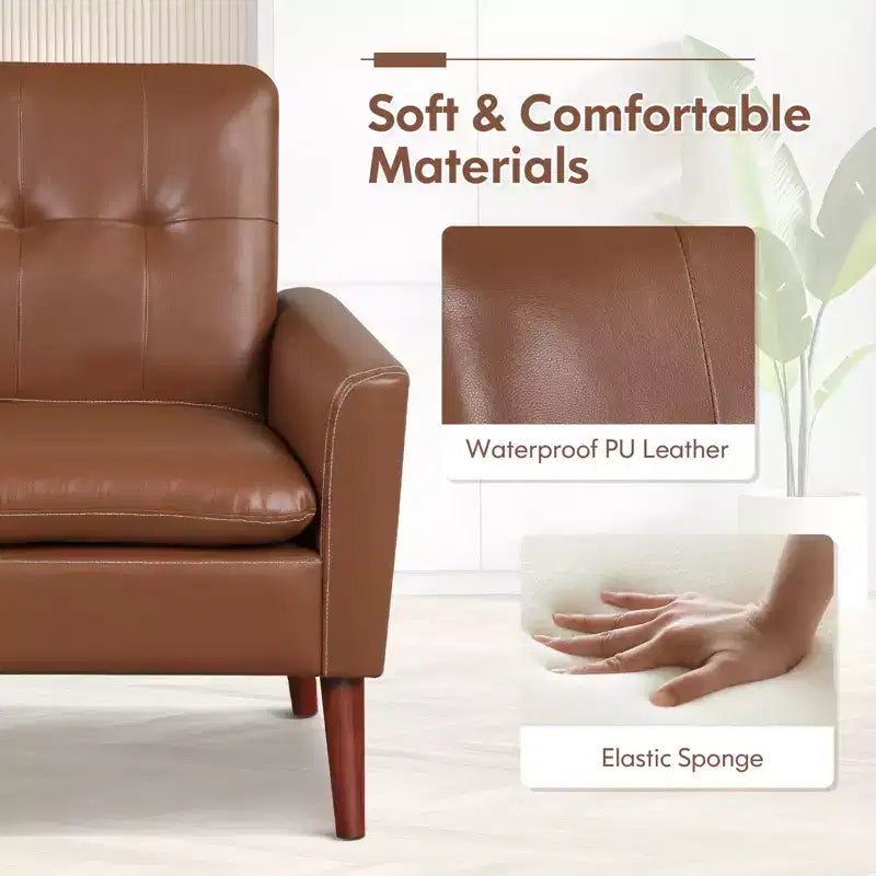 Fauteuil moderne en cuir PU